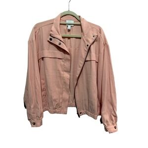 Nine West - Waist Length Snap up utility Jacket / Blazer - Pink - Size L